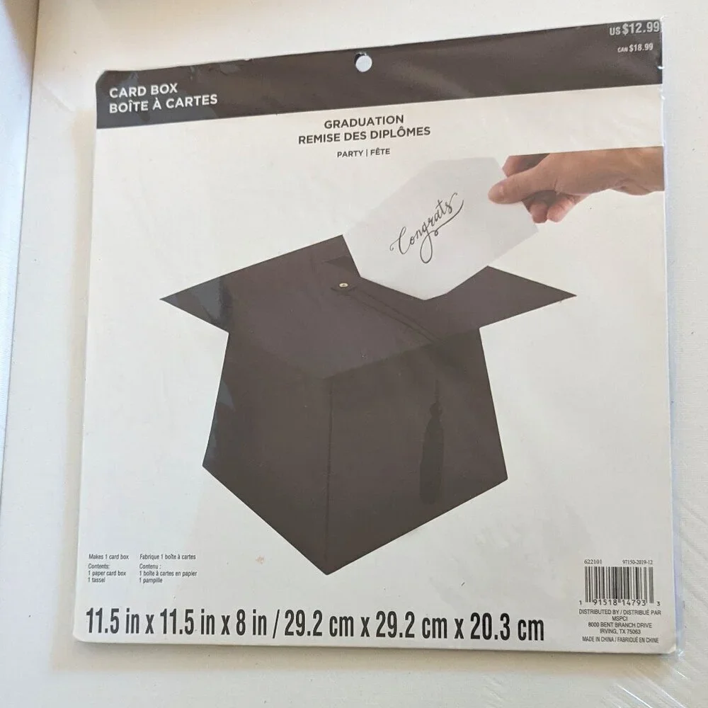 NWT Graduation Hat Card Box Gifts College High School Summer Party Decor Michael - Picture 2 of 5